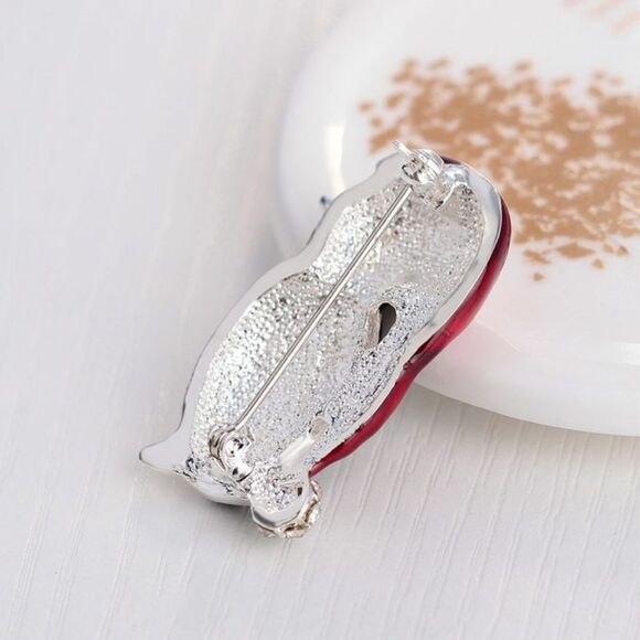 Penguin in a Christmas Hat Brooch - Picture 2 of 4